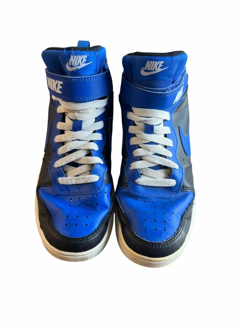 Nike Kids Mid-Top Court Borough Mid 2 Sneakers Game Royal blue colorway, size 7